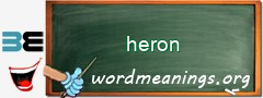 WordMeaning blackboard for heron